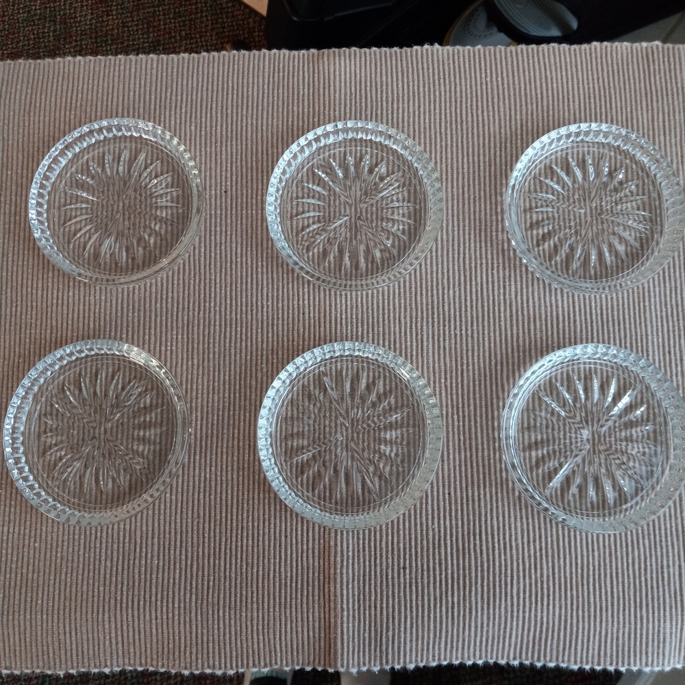 6 Piece Crystal Coaster Set
